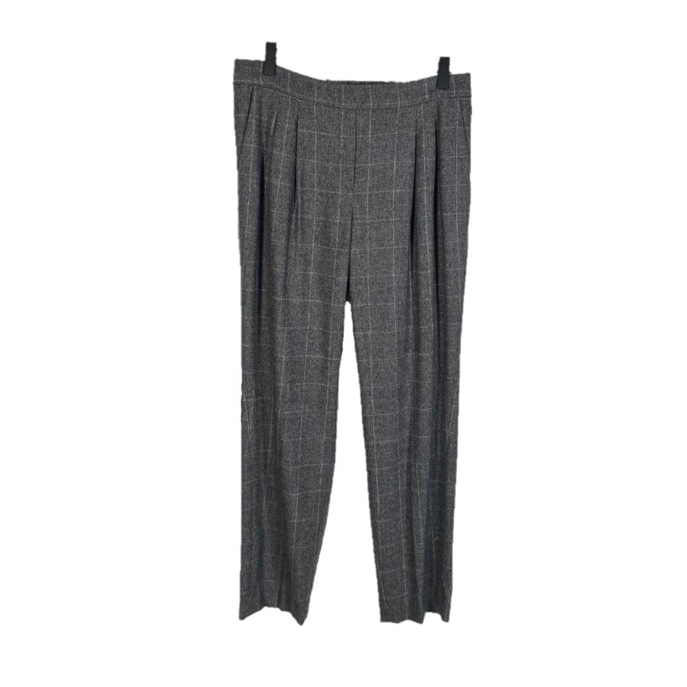 Aritzia Babaton Wool Cashmere Blend Window Pane Trousers Size 6